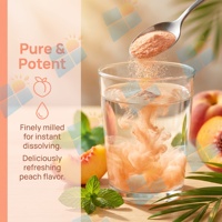 Poudre de thé glacé beauté au collagène saveur pêche 150g, préparation pour boisson individuelle avec L-Théanine et L-Taurine, formule personnalisée, fabrication usine