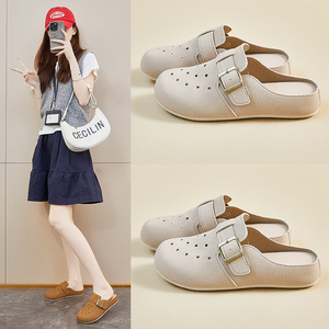 <span class=keywords><strong>Zapatos</strong></span> <span class=keywords><strong>de</strong></span> corcho <span class=keywords><strong>de</strong></span> verano <span class=keywords><strong>de</strong></span> cuero sintético para <span class=keywords><strong>mujer</strong></span>, sandalias perforadas transpirables para exteriores, estilo <span class=keywords><strong>de</strong></span> ocio para primavera y otoño - Product Image 2