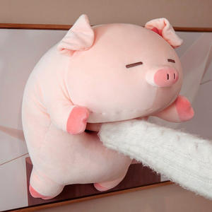 Cuscino di maiale bambola giocattolo di peluche sdraiato sul tessuto di maiale letto della bambola Super morbido regalo - Product Image 5