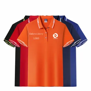 Pemasok kaus potong pria kaus bordir desainer pakaian pria Golf olahraga