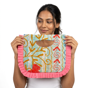 Indian Fashion Bohemian Style Suzani Embroidery Designer Women's Clutch Messenger Shoulder <b>Bag</b> Handmade Cotton Shopping <b>Bag</b> - Product Image 1