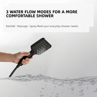 Robinet de douche mural minimaliste en laiton avec levier unique en céramique pour salle de bain contemporaine, appartement et hôtel