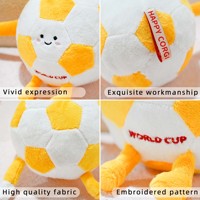 Porte-clés en peluche mascotte de club de football professionnel, jouet mignon, mini peluche de football, pendentif doux, porte-clés en peluche personnalisé