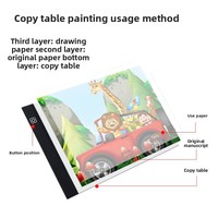 Table lumineuse LED A4 simple pour calligraphie et traçage, panneau translucide pour dessin, en stock, de la marque Other Brand