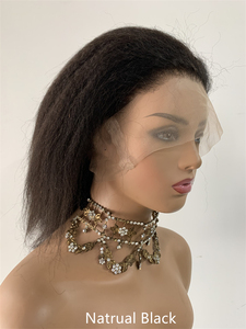 DX086 HD Full Lace Glueless Bob Peluca Classic Kinky Straight Cabello humano Go Short Bob Pre Cut Plucked Mujeres 613 Color Rubio 10 - Product Image 5
