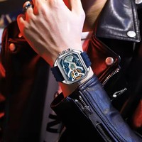 POEDAGAR E106 Montres-bracelets pour hommes, montres à quartz, montres homme, mode, lumineuses, sportives, étanches, calendrier, affichage LED de luxe