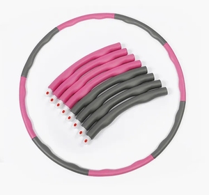 Fat Burning Exercise <b>Ring</b> Weighted Hula <b>Ring</b> Loop for Adults Detachable <b>Size</b> <b>Adjustable</b> Hoola Loop - Product Image 1