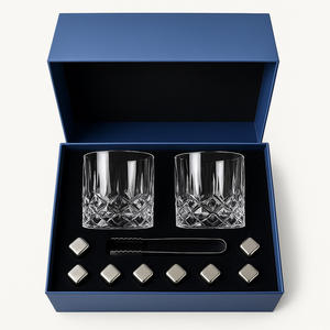 プレミアムウイスキーオンザロックスキット8非希釈アイスストーン、スコッチ/バーボン用鉛フリーグラス & トング2個 - Product Image 4