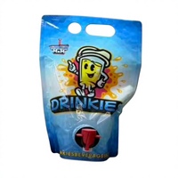 Pochette souple transparente personnalisée avec valve et double poignée, pour jus et boissons, anti-fuite, qualité alimentaire, emballage flexible OEM