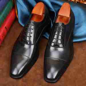 1 1 Zapato de cuero informal de negocios formal para hombre Zapatos de hombre británicos puntiagudos formales de negocios de piel de vaca - Product Image 4