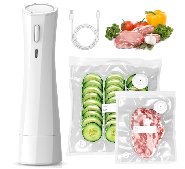 Portable Mini Handheld Plastic Battery 5V Automatic Low Noise LED Indicator Vacuum Sealer Machine Outdoor Use 1.0L Capacity Food