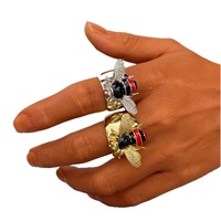 Nouveaux bracelets larges et épais en cuivre avec zircon cubique et émail en forme d'insecte, vente en gros, mode, bijoux fantaisie pour femmes et filles, cadeau de fête