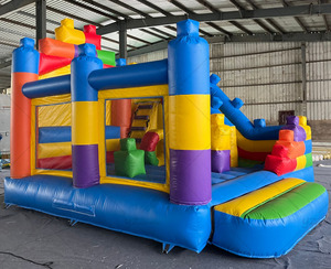 ชุดรูปแบบบล็อกสไลด์เป่าลม PVC สำหรับเด็กและผู้ใหญ่พร้อมอุปกรณ์เสริมสำหรับเครื่องเป่าลม - Product Image 1