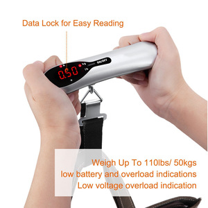 Portable Electronic Luggage Scale Mini Handheld LCD & LED Display Travel Bag Scale Factory Direct Sales - Product Image 5