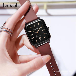 Square women's <b>watch</b> waterproof silicone <b>quartz</b> <b>watch</b> - Product Image 6