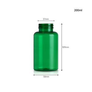 Customized Pharmaceutical Packaging Green Transparent <b>Bottle</b> PET Plastic Capsule Container for Health Products with Screw Cap - Product Image 5