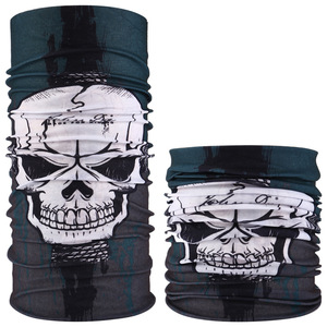 A buon mercato con teschio spettrale stampato senza cuciture per il viso Bandana passamontagna all'aperto per ciclismo integrale ghetta elastica per il collo - Product Image 5