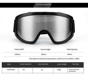نظارات رياضية للتزلج بشعار مخصص UV400 نظارات شمسية مقاومة للرياح والتظليل بالرمال للرجال والنساء - Product Image 5