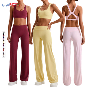 Ensembles 2 pièces taille haute effet seconde peau pour femme – Tenue de yoga moulante à séchage rapide pour fitness et sport en extérieur - Product Image 2