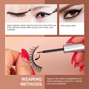 Kit de cils magnétiques longs effet œil de chat et queue de poisson, bande fine invisible, ensemble d'eye-liner liquide magnétique sans colle, ultra léger - Product Image 6
