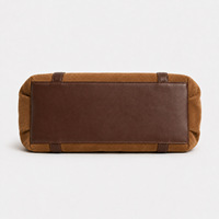 Sac fourre-tout vintage en daim grande capacité, design plissé, en polyester, style français, pour femme, sac à bandoulière, vente en gros disponible