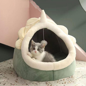 Factory Direct <b>Cat</b> Bed Cave Custom Logo Warm Soft <b>Plush</b> Pet House for <b>Cats</b> - Product Image 3