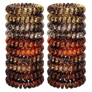 Attaches pour cheveux en spirale invisibles <span class=keywords><strong>Invisibobble</strong></span>, maintien <span class=keywords><strong>élastique</strong></span> fort, pour tous types de cheveux, unisexe, lot de 8 (transparent et marron) - Product Image 3