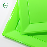 Assiettes à dîner réutilisables de couleur unie Flash Premium, grande capacité pour les fêtes, les dîners et toutes les occasions, assiettes en plastique