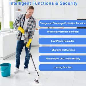 USB Rechargeable <strong>Electric</strong> Spin Scrubber <strong>Cleaning</strong> <strong>Brush</strong> Long Handle 9 <strong>Brush</strong> Sink Bathroom Bathtub Cleaner Cleans <strong>Brushes</strong> - Product Image 6