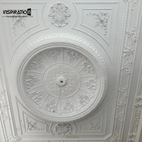 Rosace en fibre de verre et plâtre, forme personnalisée, médaillon en plâtre renforcé de fibre de verre pour la décoration intérieure de villas et d'hôtels de luxe