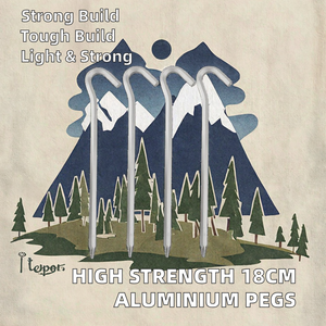 Juego de Estacas para Carpa de Grado Industrial de Alta Calidad de 18 cm, Estacas de Aleación de Aluminio de Alta Resistencia para Exteriores, Venta al por Mayor - Product Image 2