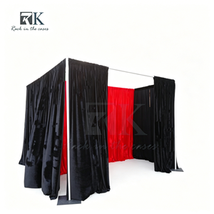 Kit de Telón de Fondo para Cabina de Fotos, Fácil de Instalar, con Tubos de Aluminio y Cortinas, para Decoración de Fondo - Product Image 1