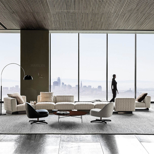 Chinese Luxury Genuine Leather Reclining Upholstered Sectional L-Shape <b>Sofa</b> Set 3-6 Seater Modern Design <b>for</b> Living Room Mall - Product Image 3