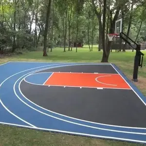 Outdoor Fiba Approved Hard Flat Surface Sports Basketball Court Flooring Pickle Ball Sports Flooring Court Flooring