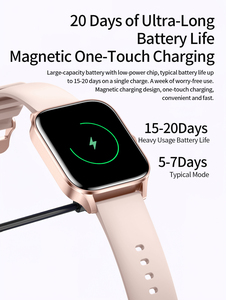 女性用フィットネストラッカー男性スマートウォッチI126ファッション女性用AndroidスマートウォッチBTコーリング音声アシスタント健康モニタリング - Product Image 3