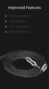 KBEAR-Câble d'écouteurs HiFi gris 24 cœurs 5N plaqué argent OFC Upgrade avec 336 brins MMCX/2PIN/QDC/<span class=keywords><strong>TFZ</strong></span> Earbuds Plug - Product Image 2