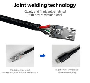 <span class=keywords><strong>สาย</strong></span>ไมโคร USB ถักเปียที่ทนทานสายชาร์จ3A สูงสุดสำหรับการผลิตประเภท USB โทรศัพท์มือถือ - Product Image 4