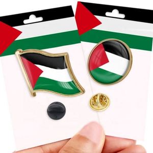 Bandera Esmaltada Personalizada con Serigrafía en Oro/Oro Rosa para Insignia con Bandera Palestina (Portátil) - Product Image 1
