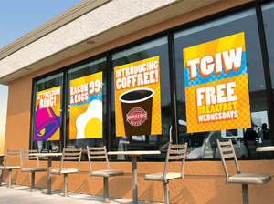 <span class=keywords><strong>Vinilo</strong></span>/PVC Ecológico Resistente a los Rayos UV e Impermeable para Ventanas Publicitarias, Calcomanía Decorativa con Forma Personalizada para Promoción de Tiendas - Product Image 4