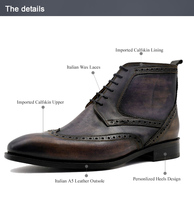Chaussures Goodyear Welted en cuir pour hommes, bottes en cuir véritable, best-sellers, nouvelles arrivées, mode Chelsea, chaussures de soirée, chaussures de bureau pour hommes