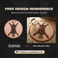 Dsermer Nouveau Design Tapis Rond Grande Taille Style Persan Tapis Tigre pour Salon Décoration Maison Tapis de Sol Sur Mesure à Vendre