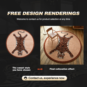 Dsermer Nouveau Design <span class=keywords><strong>Tapis</strong></span> Rond Grande Taille Style Persan <span class=keywords><strong>Tapis</strong></span> <span class=keywords><strong>Tigre</strong></span> pour Salon Décoration Maison <span class=keywords><strong>Tapis</strong></span> de Sol Sur Mesure à Vendre - Product Image 2