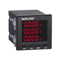 Compteur intelligent triphasé à affichage numérique RM-194/3V 380V/220V voltmètre ampèremètre 72*72 catégorie de produit compteurs de tension