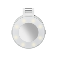 Lumière annulaire LED pour selfie de téléphone portable magnétique avec miroir intégré à rotation de 180 degrés, étanche/antichoc, design pliable