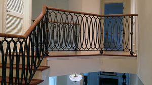 Garde-corps d'<span class=keywords><strong>escalier</strong></span> en fer forgé forgé à la main en forme de rouleaux servant de barrière de sécurité classique - Product Image 6