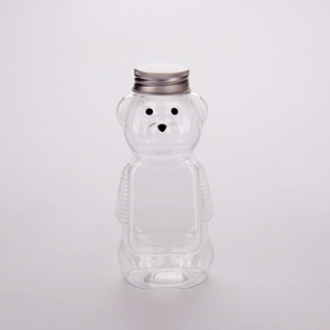 Bottiglie di salsa al cioccolato personalizzate con Design a bocca larga a forma di orso da 300ml con Design a forma di orso con tappo a scatto - Product Image 2