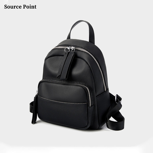 <span class=keywords><strong>Sac</strong></span> à dos mini pour femme en <span class=keywords><strong>cuir</strong></span> <span class=keywords><strong>de</strong></span> vachette grainé avec logo personnalisé OEM ODM, double fermeture éclair, <span class=keywords><strong>sac</strong></span> à <span class=keywords><strong>bandoulière</strong></span> décontracté pour tous les jours - Product Image 4