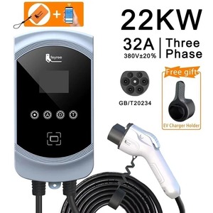 Station de recharge murale pour véhicules électriques Feyree AC 22 kW, chargeur EV GB/T 20234, étanche IP65, WIFI, application, RFID, programmation de la recharge, minuterie - Product Image 1