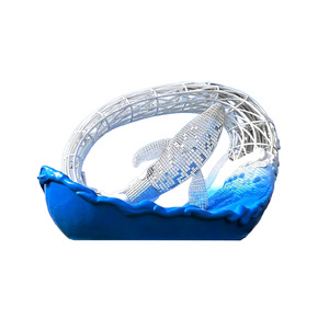 Sunrise Large Spiritual Fortress Outdoor Vertical Signage Guidepost Stainless Steel Sculpture Modern Minimalist - Product Image 5