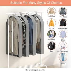 Funda tejida ecológica transparente de 4 piezas, vestidos de novia, ropa y suéteres, práctica bolsa de ropa de viaje - Product Image 5